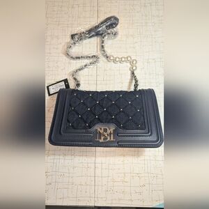 ©️ BADGLEY MISCHKA Denim blue crossbody bag 10x6 New